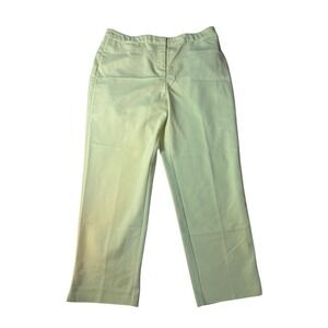 Ruby Road Women's Light Lime Green Dress Pants Size 14 Inseam 26" EUC